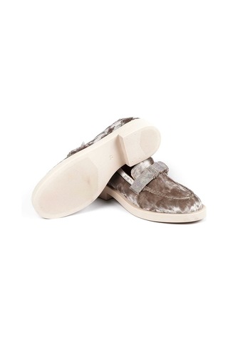 Bestello Taşlı Termoplastik Loafer 281-9038 Kadın Ayakkabı Gri