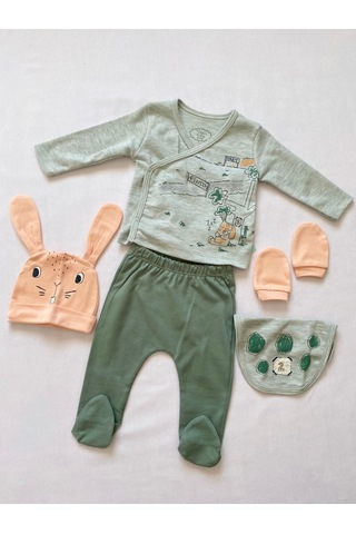 Turtle And Bunny 5li Takım Açık Bej