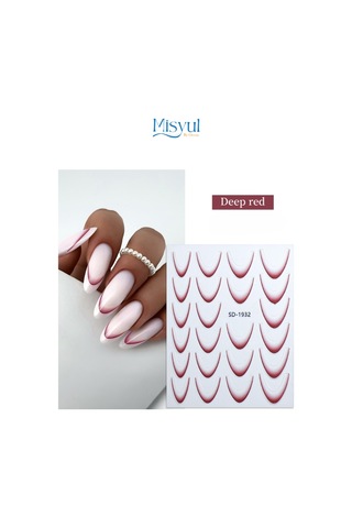 Misyul 5d Tırnak Sticker Yapışkanı Renkliden Şeffafa Gradyan 23 Parça Karışık Renk Mıs-3517