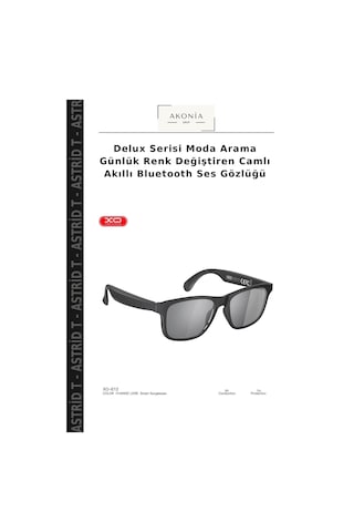 Delux Serisi Moda Arama Günlük Renk Değiştiren Camlı Akıllı Bluetooth Ses Gözlüğü