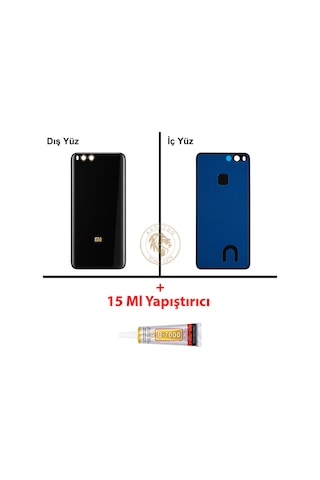 Xiaomi Mi 6 Seramik Siyah Uyumlu Arka Kapak + Yapıştırıcı