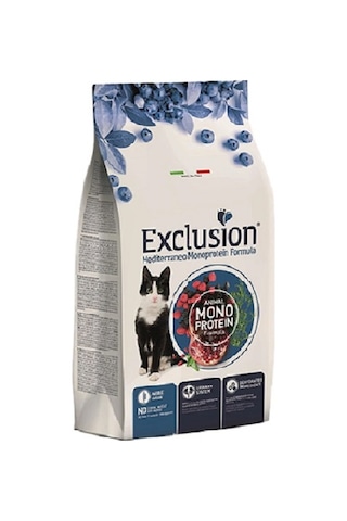 Exclusion Düşük Tahıllı Monoprotein Sığır Etli Narlı Kısırlaştırılmış Kedi Maması 12 KG