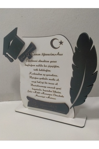 Mezuniyet Hatırası Plaket Kişiye Özel İsim Yazılı Gönderilecekt