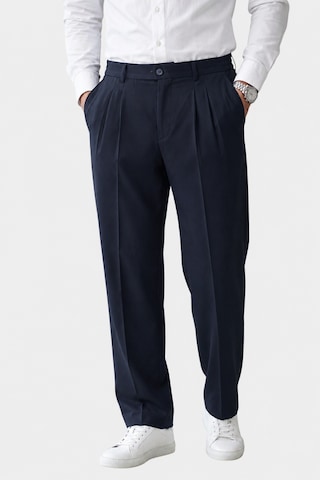 Deep Sea Deepsea Lacivert Baggy Fit Pileli Kumaş Pantolon Likralı, Beli Lastikli Rahat Kesim Erkek Pantolon 2600920