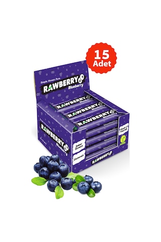 Rawberry Blueberry Şeker Ilavesiz Vegan Glütensiz Kuruyemiş Bar 1