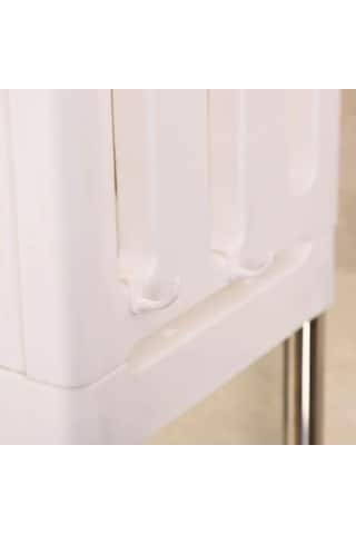 Orehome Paslanmaz Çelik Ayaklı Klozet Üstü Banyo Düzenleyici Raf Dolabı Beyaz