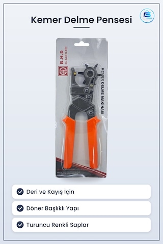 Kemer Delme Makinesi Manuel El Aletleri Deri Delici Pense Perçin