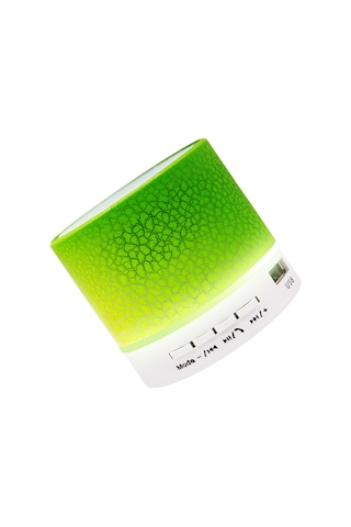 Leezsing Mini Portatif Mavi Bluetooth Hoparlör, 7 Renkli Işıklı, Tf Kart Desteği, Taşınabilir Müzik Çalar Yeşil