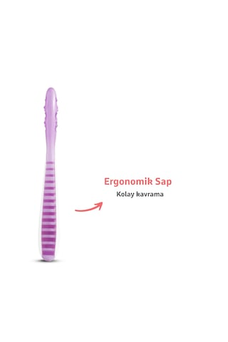 Munchkin Gentle Dip İlk Bebek Kaşığı 3'lü Set 4 Ay+ Aşamalı Beslenme Bpa İçermez Unisex Pembe-mor Mor - Pembe