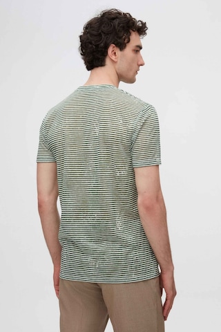 D's Damat Twn Slim Fit Yeşil Çizgi Baskılı T-shirt 2ec1438360200 Yeşil