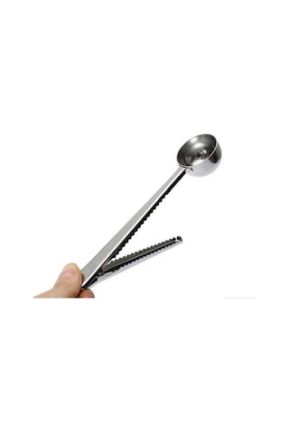 2 Li Klipsli Kahve Ölçeği Yaylı Paslanmaz Çelik, 10ml+2,5ml