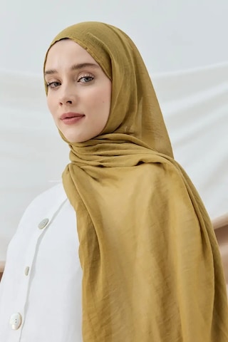 Modakaşmir Aminenesil Aya Şal Bronz Renk Koyu Yeşil