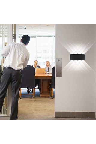 Modern Led Tavan Lambası Su Geçirmez Alüminyum Duvar Aplik Yıkayıcı Işık İç Mekan Dış Mekan Koridor Koridor Koridor 8w Siyah Çok Renkli