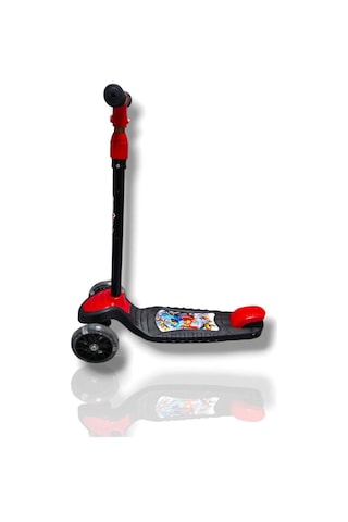 3 Tekerlekli Led Işıklı Çocuk Scooter Kırmızı
