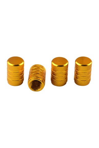 Neevoyu 4 Adet Aluminyum Jant Valf Kapağı, Roket Desenli, Su Geçirmez, Sıcak/soğuk Dayanıklı, Evrensel Uyumlu Oto, Araba, Bisiklet - Altın