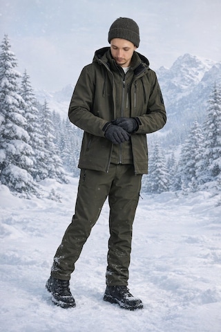 Vatan Tekstil İçi Polarlı Kışlık İthal Softshell Rüzgar Geçirmez Su İtici Kumaş Erkek Pantolon Haki