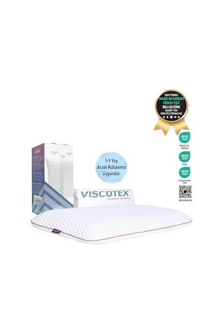 Visco Ortopedik Sensitive Baby Çocuk Yastığı 66 x 33 x 6 CM Beyaz