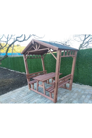 Kamelya Ahşap Pergola Bahçe P15 Maun