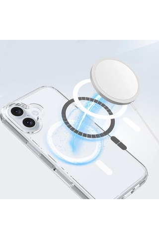 Bikapak Magsafe Aır Apple Uyumlu iPhone 16 Şeffaf Kapak