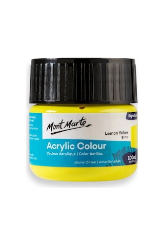 Akrilik Renkli Boya Signature 100ml - Lemon Yellow Çok Renkli