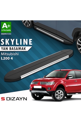 S-dizayn Mitsubishi L200 4 Skyline Krom Yan Basamak 193 Cm 2006-2015 A+ Kalite