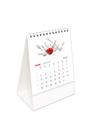 2026 Ofis Piramit Masa Takvimi Dikey Masaüstü Takvim 12x19,5 Cm