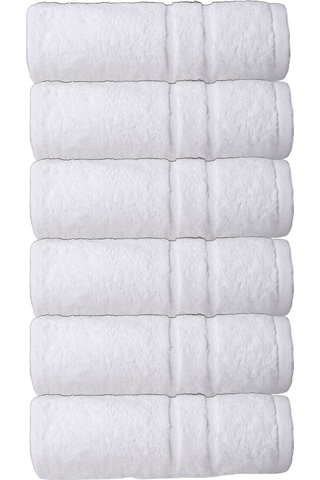 Otel, El, Yüz, Baş Havlusu 50x100 Cm 6'lı Set Pamuklu Ekru