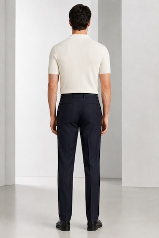 Bihan Store Erkek Slim Fit Yün Karışımlı Zeta Gabardin Kumaş Pileli Pantolon 004-lacivert