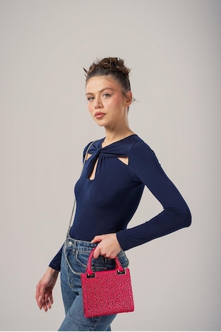 Ççs Kadın 17755 Omuz Ve El Çantası Fuşya