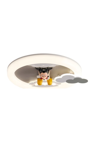 Moddy Ledli Mickey Desenli Plafonyer Çocuk Odası Avize Çok Renkli