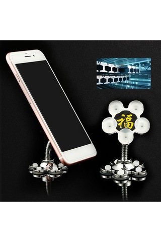 Kosona Pembe Ev Araç İkili Süngerli Telefon Tutucu - 4-6.5 İnç Cihazlar İçin Tek Elle Kullanıma Uygun, Sürüş Güvenliği Sağlar