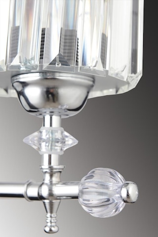 İstanbul Avize Cabo Tekli Gümüş Y-10 Kristal Taşlı Aplik Gümüş