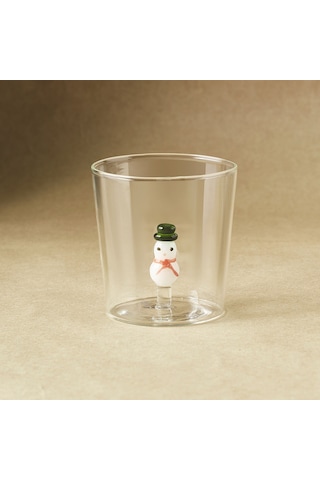 Karaca New Year Yılbaşı Cosa Kardan Adam Figürlü Su Bardağı Şeffaf