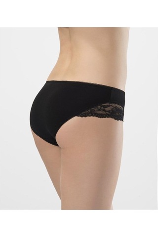 Türen 959 İkili Likralı Dantelli Bikini-sıyah Siyah