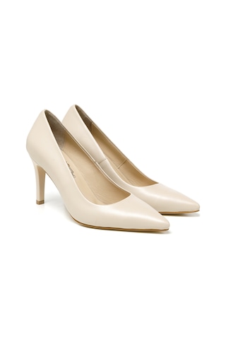 Topuklu Kadın Rc-4001 Deriden Krem Krem