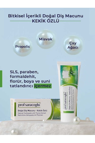 Kekik Özlü Doğal Diş Macunu Bitkisel İçerikli 75 Ml