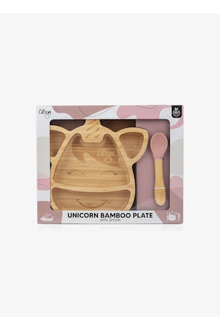 Citron Bölmeli Organik Bambu Çocuk Yemek Takımı - Unicorn 1073551