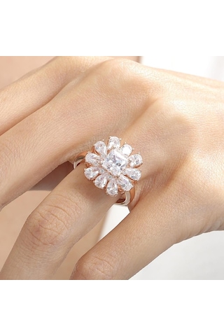 Mia Vento Effective Diamond Milano Rüyası Rose Renk Işıltılı Gümüş Yüzük