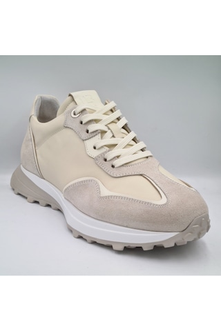 Libero 4821 Antik Süet - Kemik Hakiki Deri Erkek Sneaker Beyaz