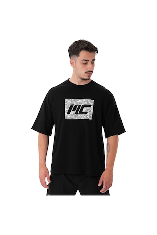 Musclecloth Tactical Heavyweight Oversize T-shirt Siyah Siyah