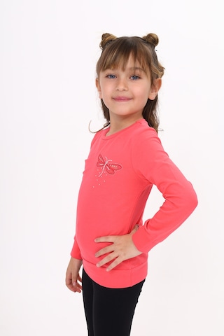 Toontoy Kids Toontoy Kız Çocuk Yusufcuk Nakışlı Tişört Nar Çiçeği