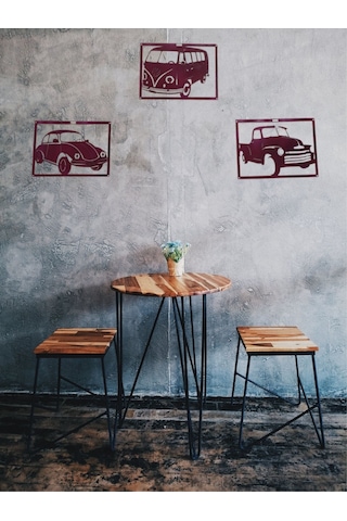 Minibüs Kamyonet Voswos 3'lü Klasik Lazer Kesim Metal Tablo