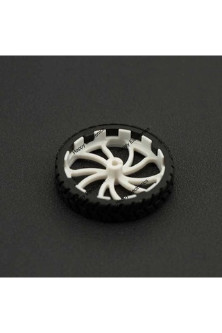 Dfrobot 2 Adet Çifti N20 Abs Kauçuk Tekerlek 43X9 MM