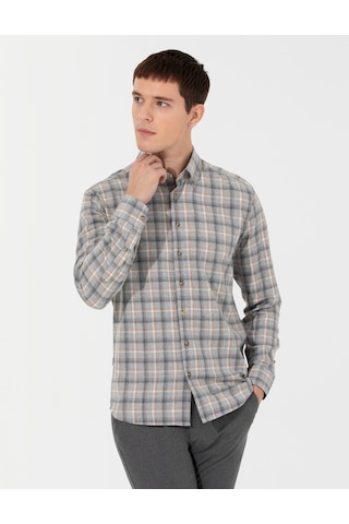 Pierre Cardin Erkek Gri Gömlek Desenli 50259491-vr024 Gri