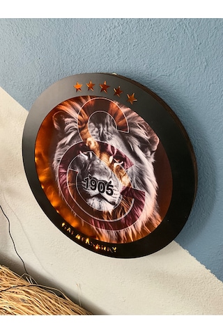 Galatasaray Baskılı Bluetooth Bağlantılı Rgb Led Işıklı Tablo