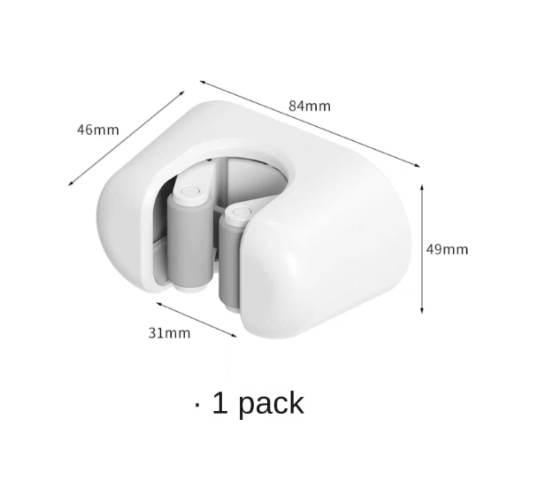 Kosona Duvarlı Mop Tutucu, Delme Yok, Yapışkanlı, Çamurluk & Süpürge İçin, Duşakabin/ Mutfak/ Oturma Odası, Kaymazsız, Dayanıklı Pp Malzeme