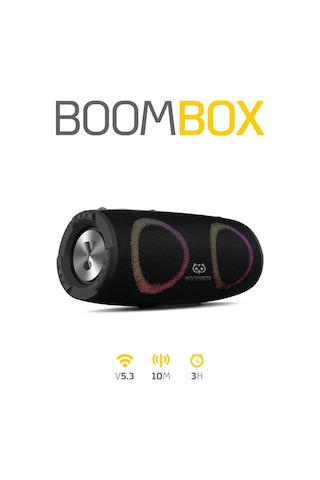 Powerway Boombox 30W Çift Bass Led Işıklı Bluetooth Hoparlör & Ses Bombası