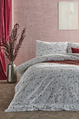 Ranforce Elegan Tek King Size Nevresim Takımı - Beyaz