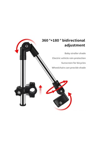 Dianziye Elektrikli Bisiklet Şemsiye Tutucu, Dayanıklı Paslanmaz Çelik, Abs Malzeme, Dağ Bisikleti Yolları İçin, Güneş Ve Yağmur Koruması