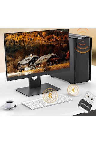 Dual Mod Usb Bluetooth Adaptörü Kablosuz 5.3 Çift Modlu Bt Adaptör Siyah